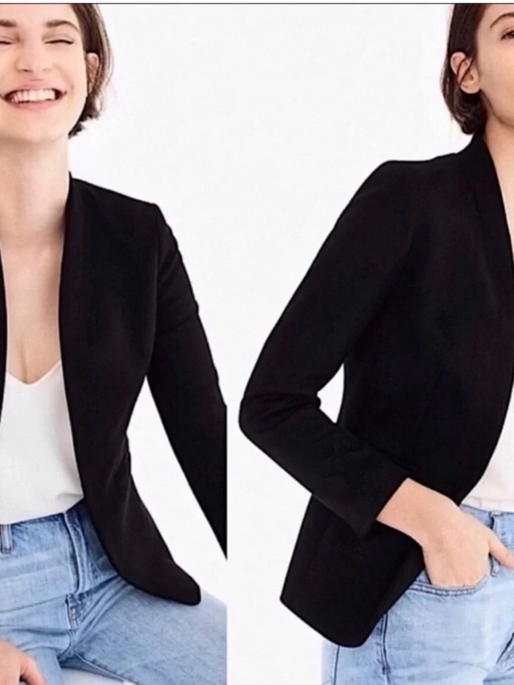 J. Crew Going Out Blazer in Stretch Twill Size 4 Petite Black